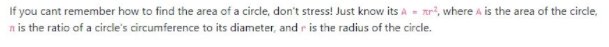 An equation in a paragraph