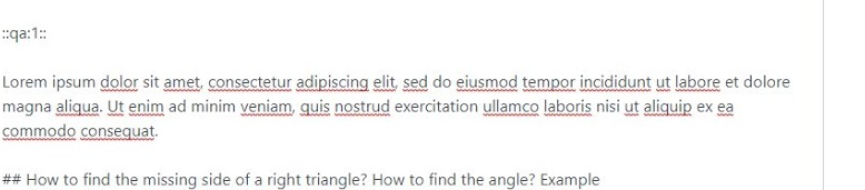 example of placing more after an FAQ tag in the main text